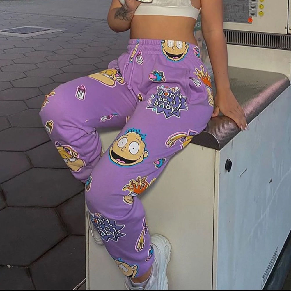 Fashion Nova Purple Rugrats Sweatpants